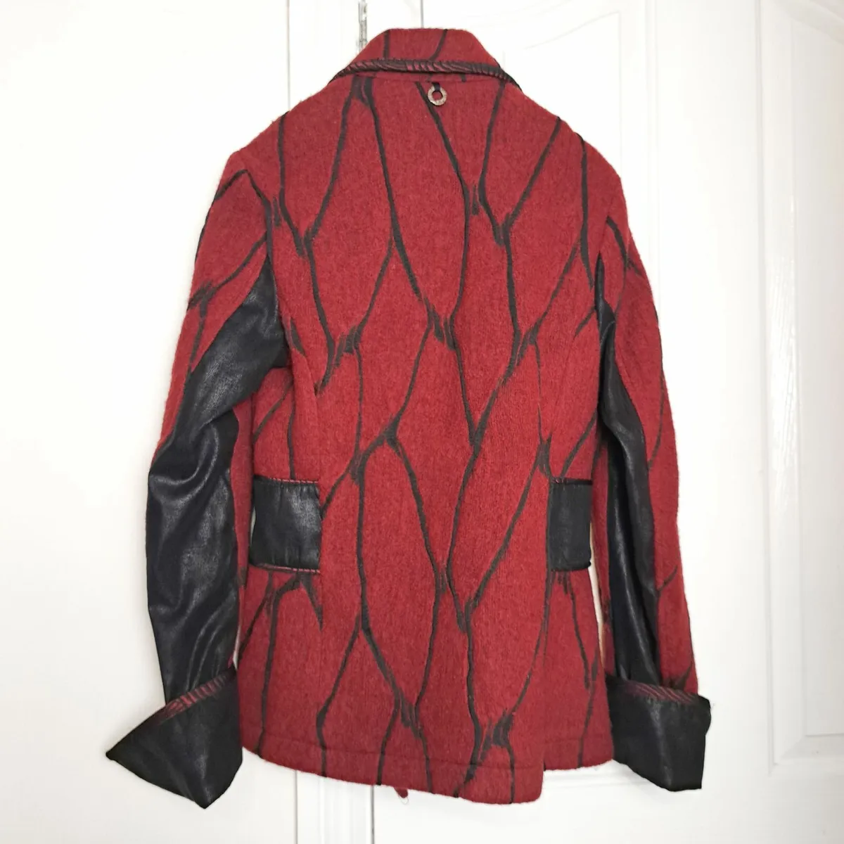 Save The Queen Red Avant Garde Wool Jacket M - Image 3