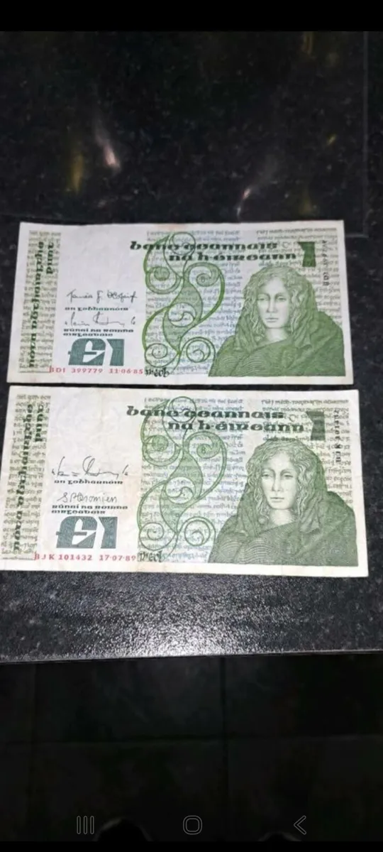 2 Old irish   pound  noats - Image 1