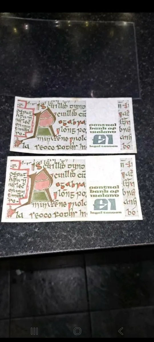 2 Old irish   pound  noats - Image 2