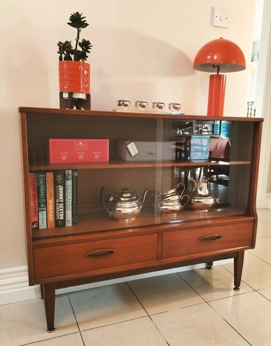 Mid Century Vintage Retro Jentique Bookcase Display Cabinet - Image 4