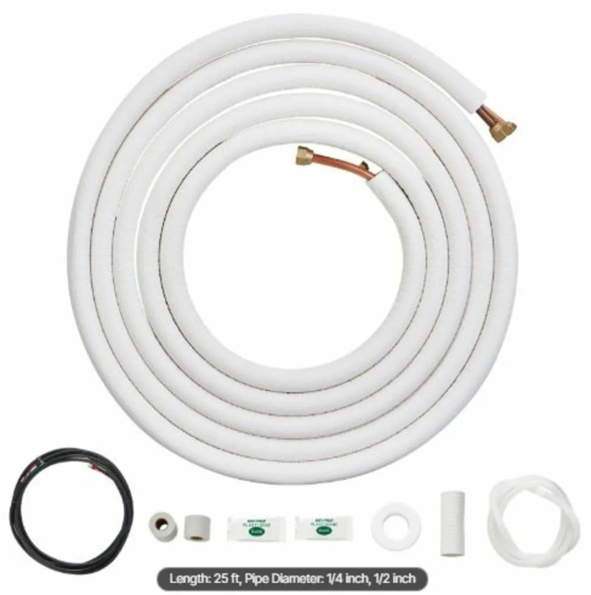 25FT Mini Split Line Set, 6.4 & 12.7mm O.D Copper - Image 1
