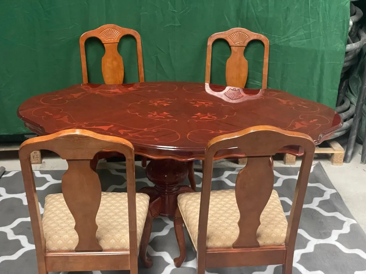 MAHONY KITCHEN TABLE + CHAIRS - Image 3