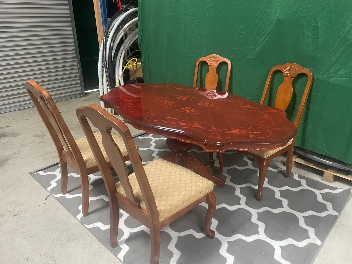 MAHONY KITCHEN TABLE + CHAIRS - Image 4