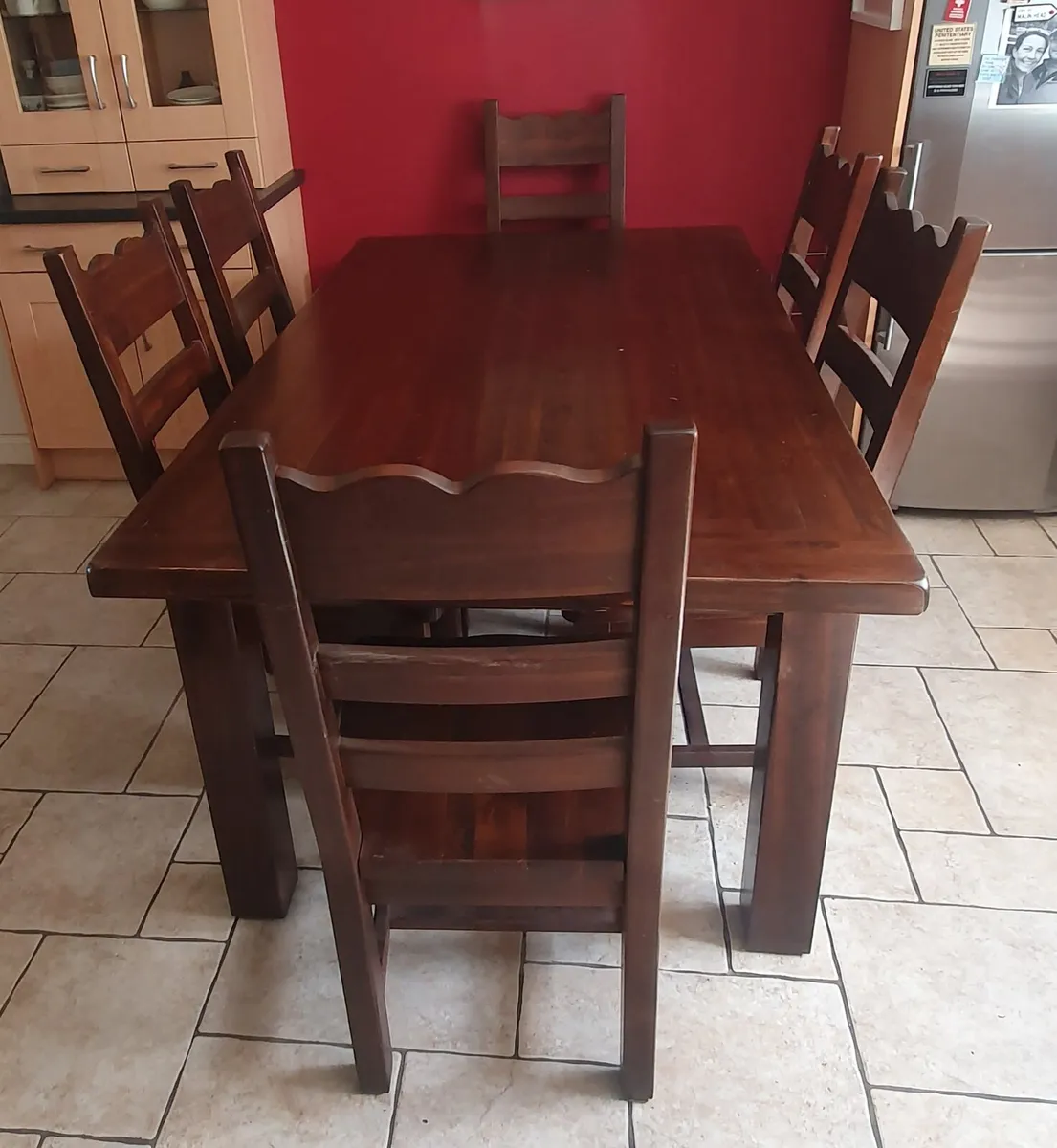 Dining Table and 6 Chairs - Image 1