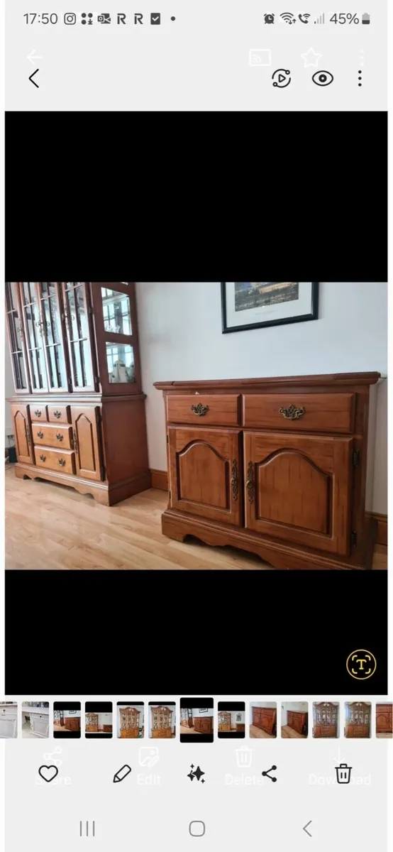 Glass Display Cabinet and Matching Unit - Image 1