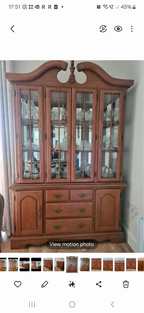 Glass Display Cabinet and Matching Unit - Image 2