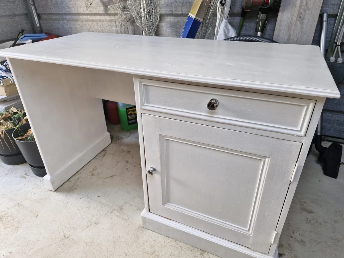 Office Desk - Painted White - Image 1