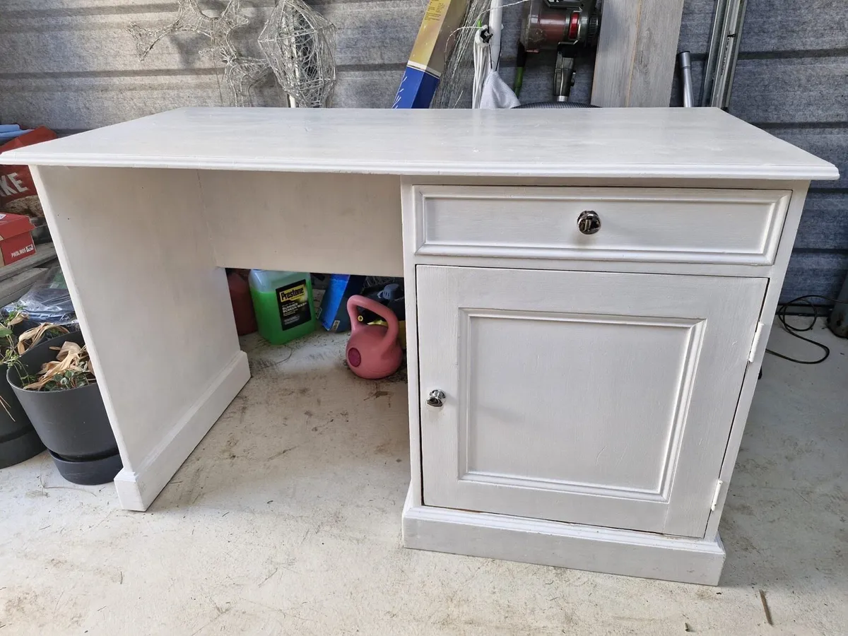 Office Desk - Painted White - Image 4