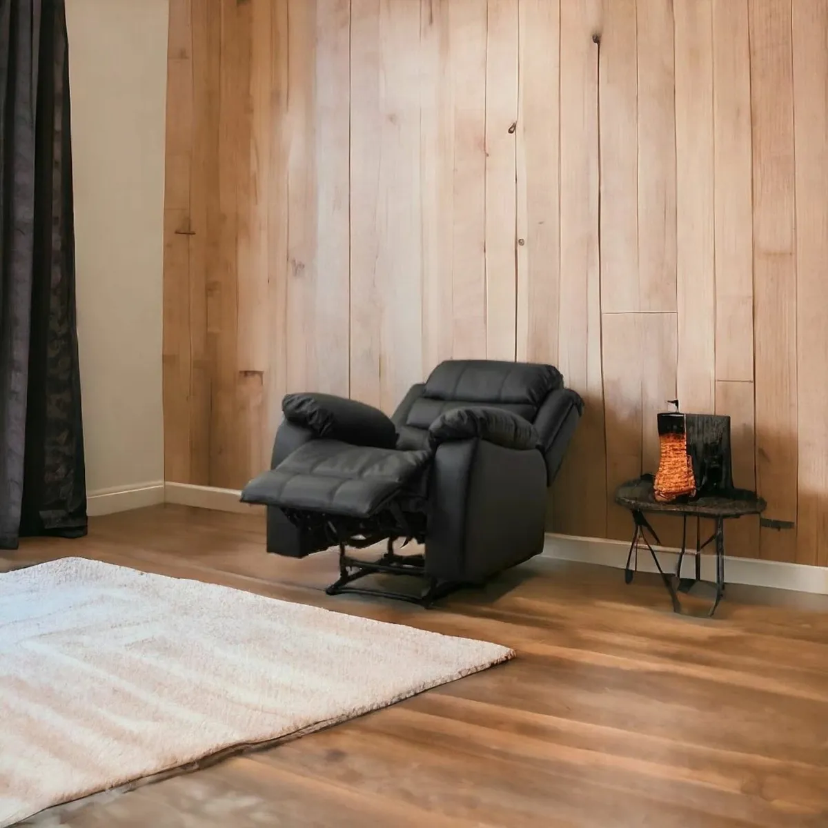 FINAL UNITS Bargain Recliner Chair Black - Image 3