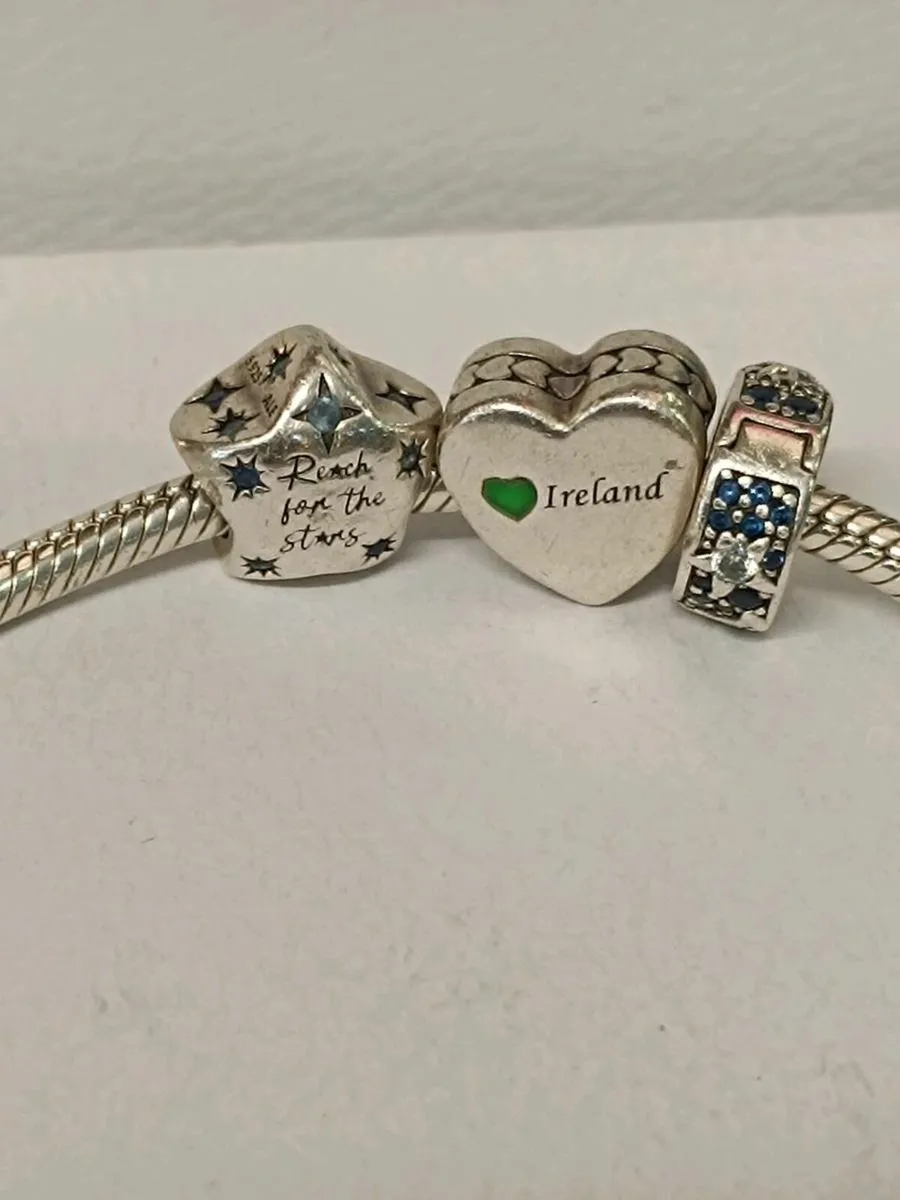 Pandora Bracelet with Charms incuding Ireland - Image 2