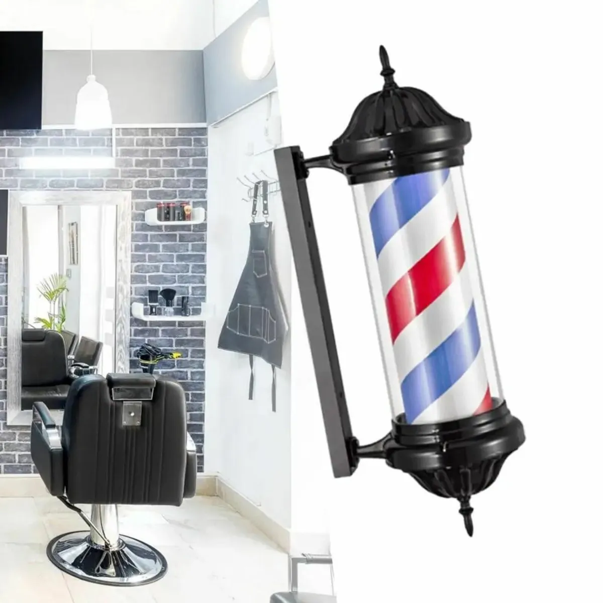 Barber Pole Light – Indoor Outdoor Hair Salon Sign - Image 2