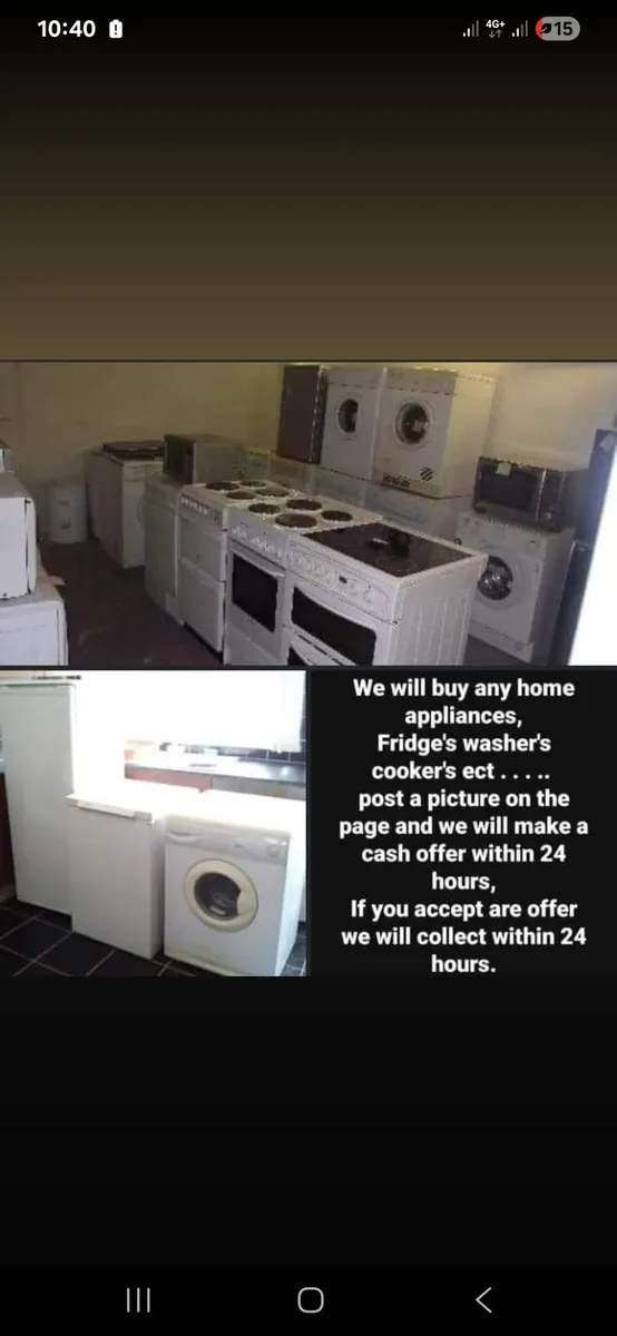 We buy old appliances