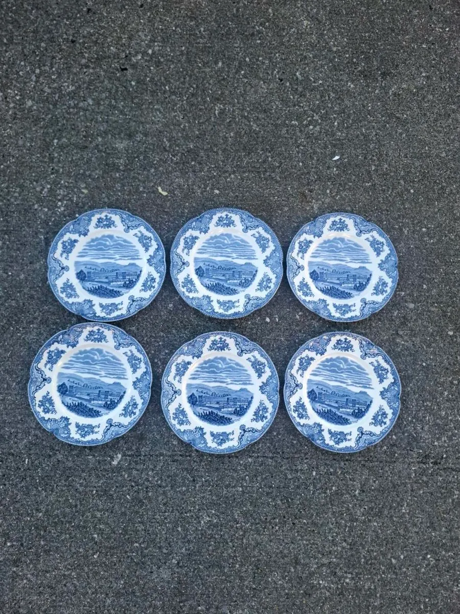 Lot of 6 sides plates old castles