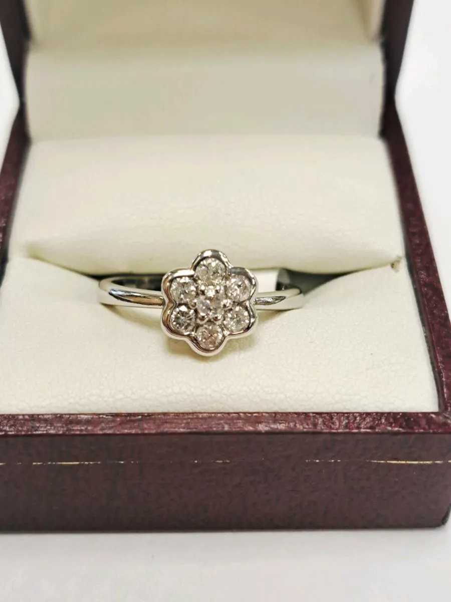 14K White Gold Diamond Ring 14Ct - Image 1