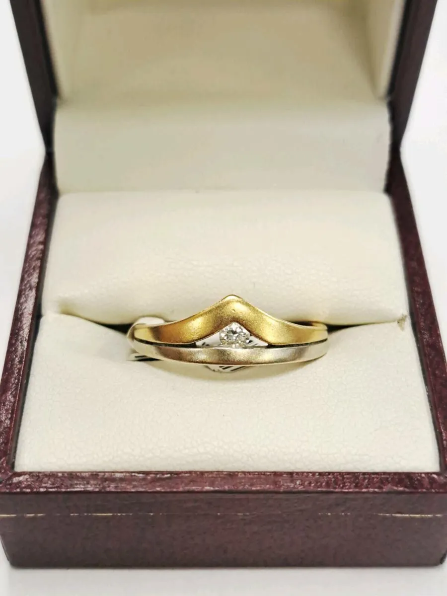 18K Golden Diamond Ring 18 Ct - Image 1