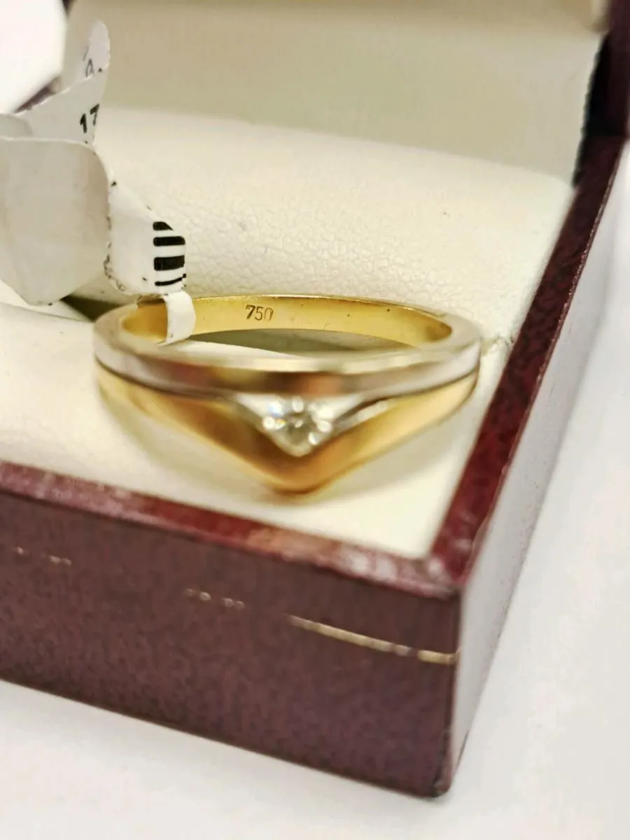 18K Golden Diamond Ring 18 Ct - Image 3