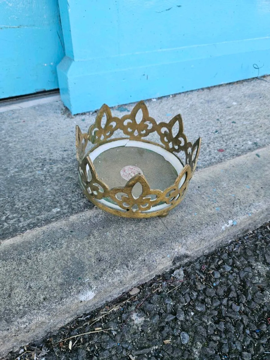 Vintage Brass Candle Holder - Image 1