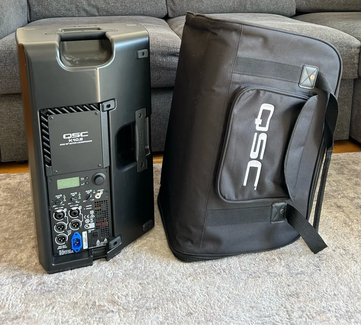 1 QSC K10.2 with Tote Bag-2 Speaker Stands and Bag - Image 2