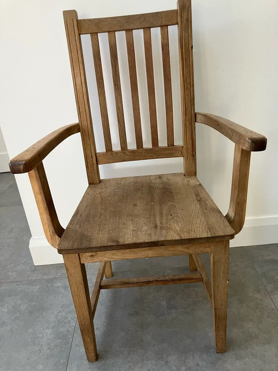 Oak dining chairs - Image 2