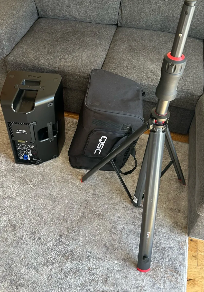 1 QSC K10.2 with Tote Bag-2 Speaker Stands and Bag - Image 3