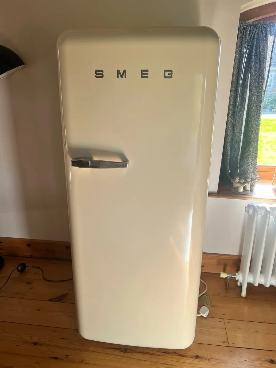 Cream Smeg Fridge with Freezer Box - Image 1