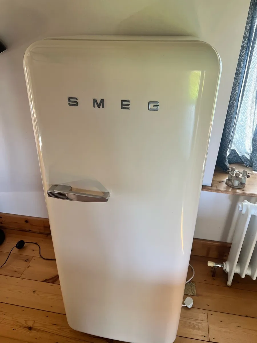 Cream Smeg Fridge with Freezer Box - Image 2