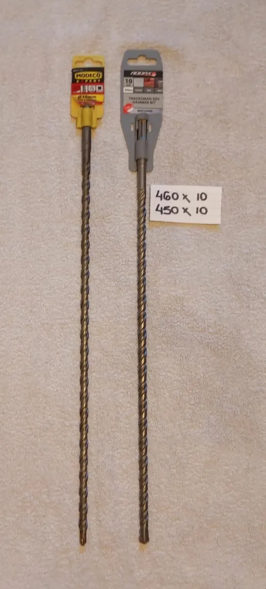 460mm x 10mm & 450mm x 10mm SDS Bits - Image 1