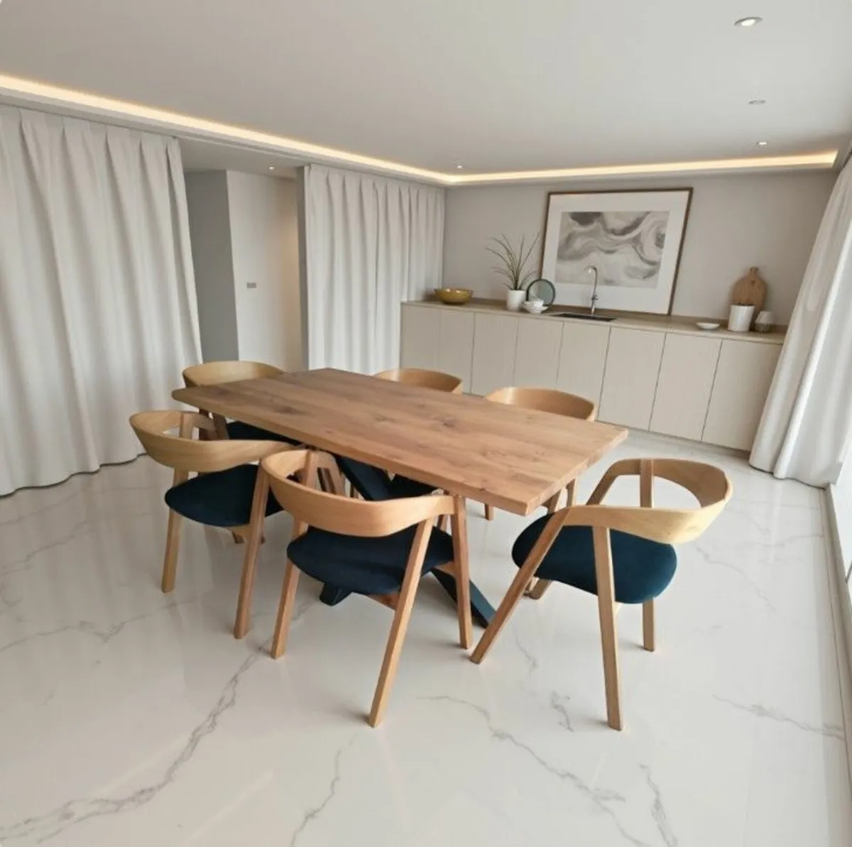 Helsinki Solid Beech or Oak Nordic Chairs - Image 3