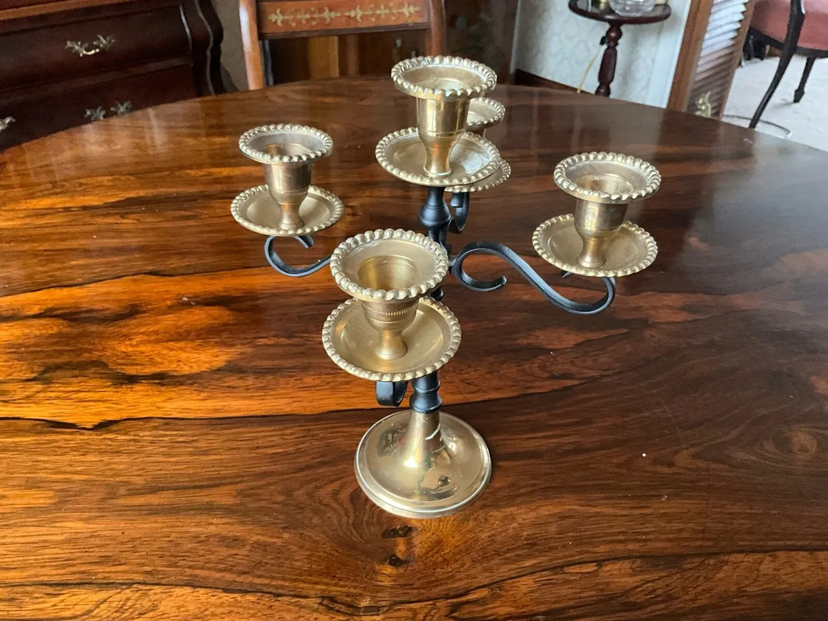 Brass Candelabra - Image 2