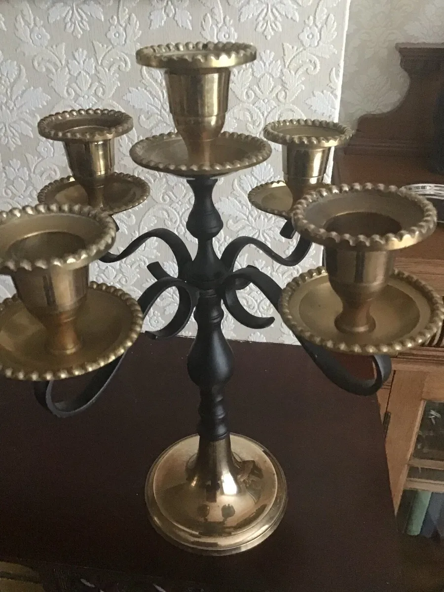 Brass Candelabra - Image 3
