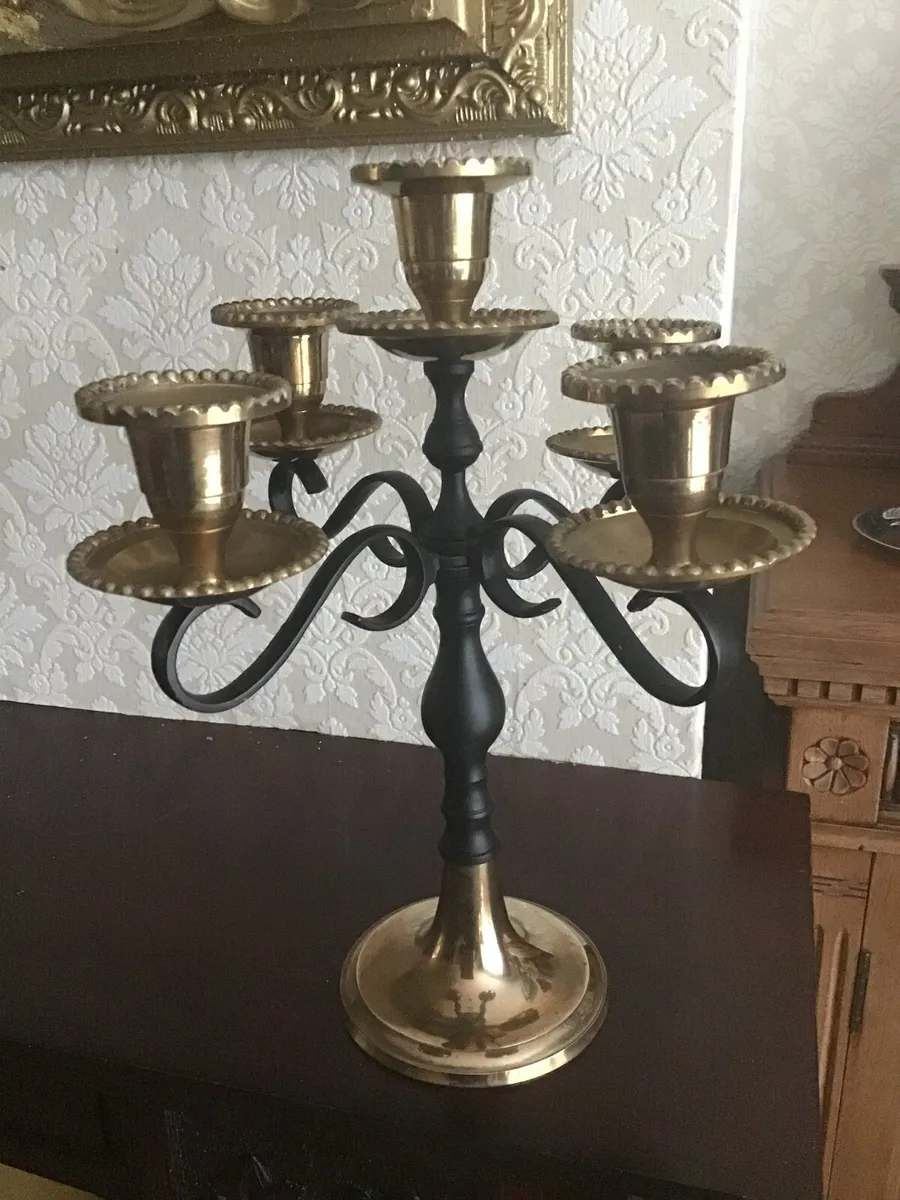 Brass Candelabra - Image 4