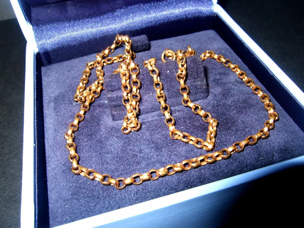 Vintage 20" Hallmarked 9ct Gold Unisex Chain - Image 2