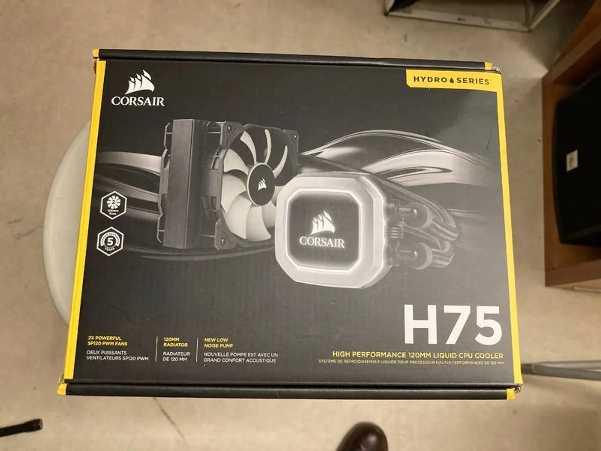 Corsair H75 Liduid Cooled CPU Fan New - Image 1