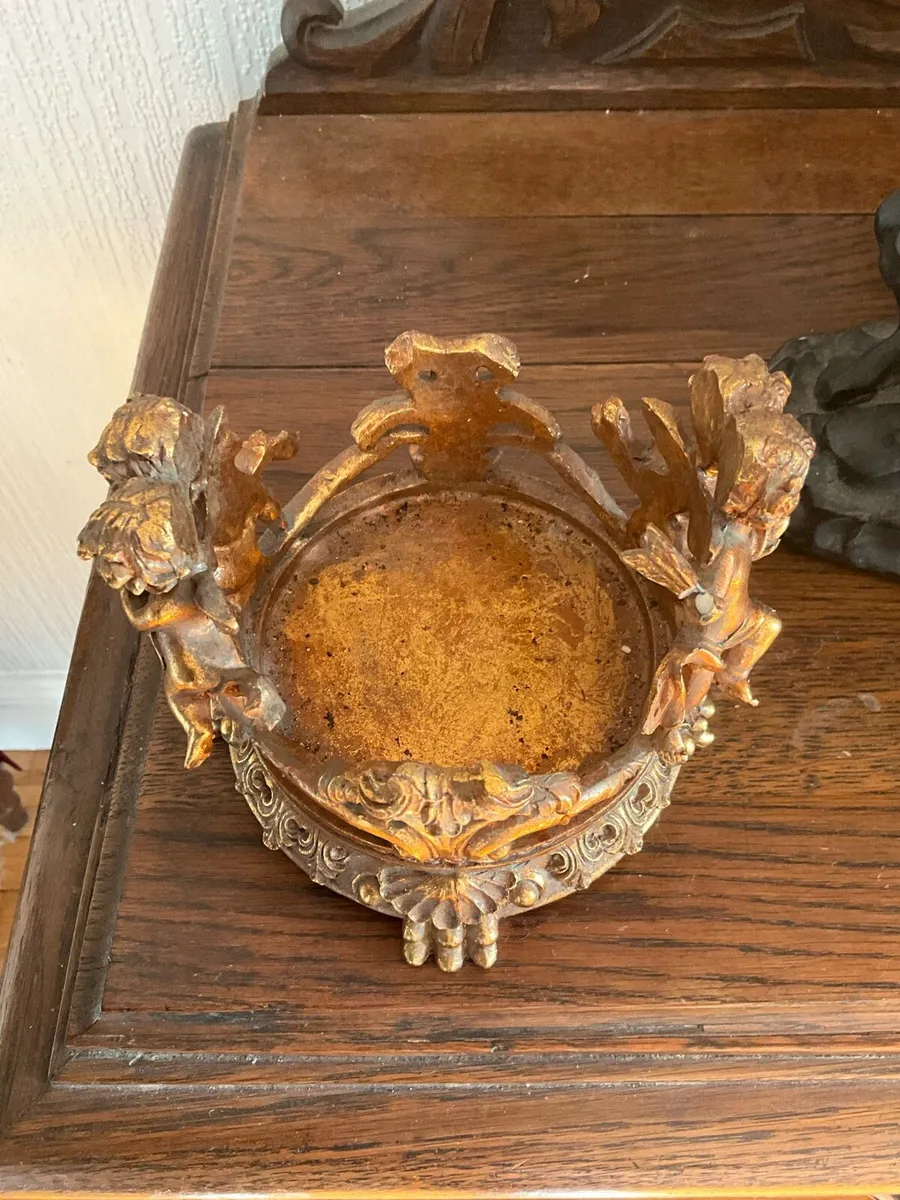 Ornate Gilded Potted Plant Holder - Image 4