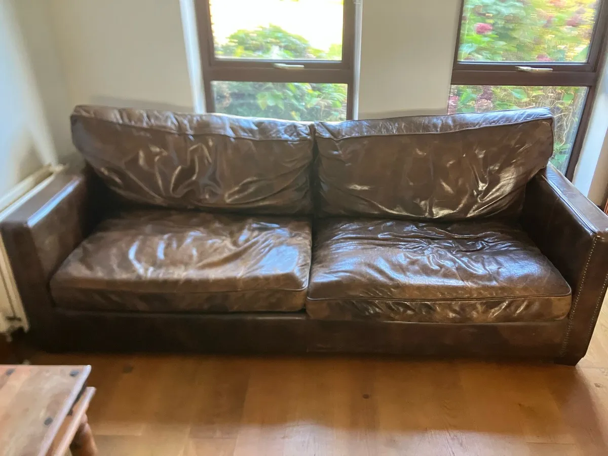 2 x Leather sofas - Image 3