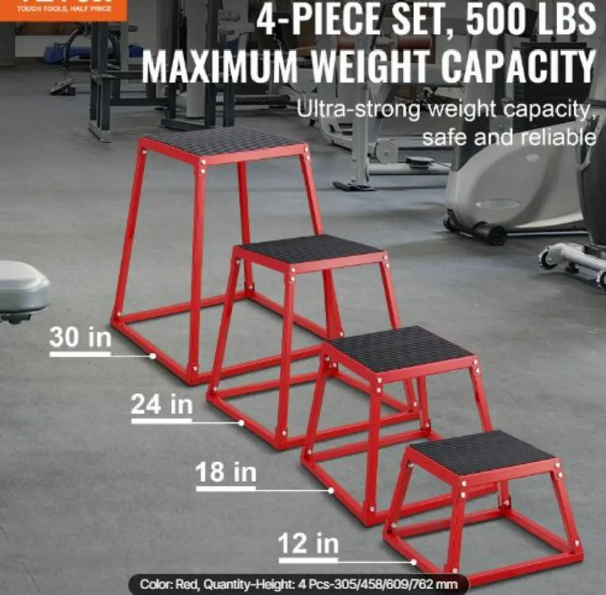 Plyometric Jump Boxes, 12/18/24/30 Inch Plyo Box, - Image 2