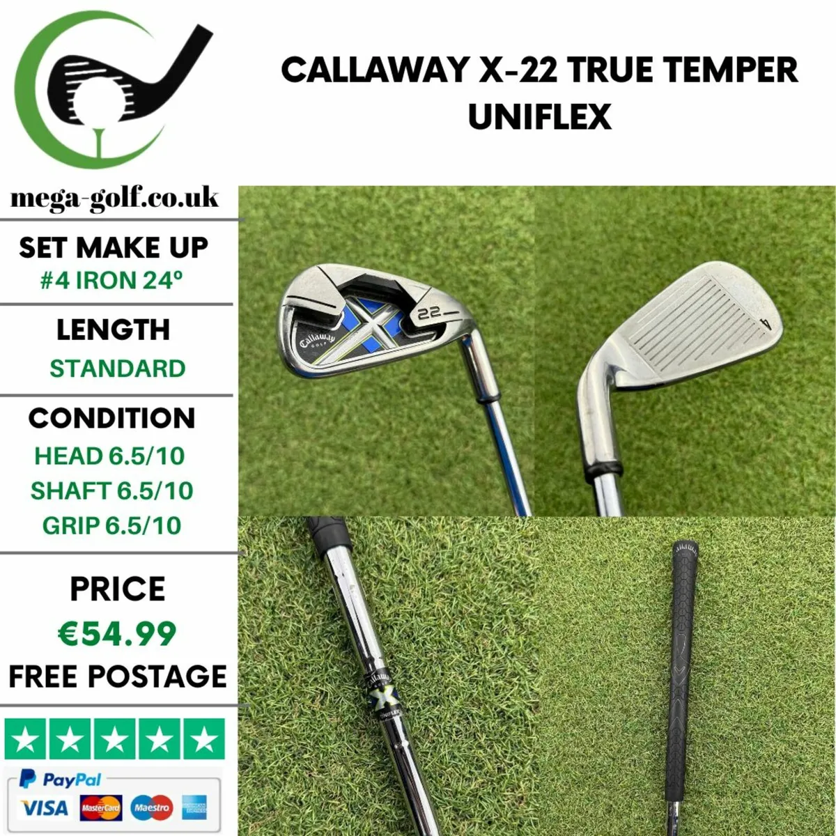 Callaway X-22 #4 Iron 24º / True Temper Uniflex - Image 1
