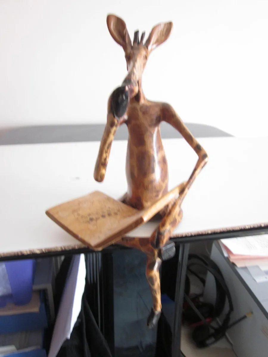 Thinking Giraffe Wooden Shelf Sitter - Image 1