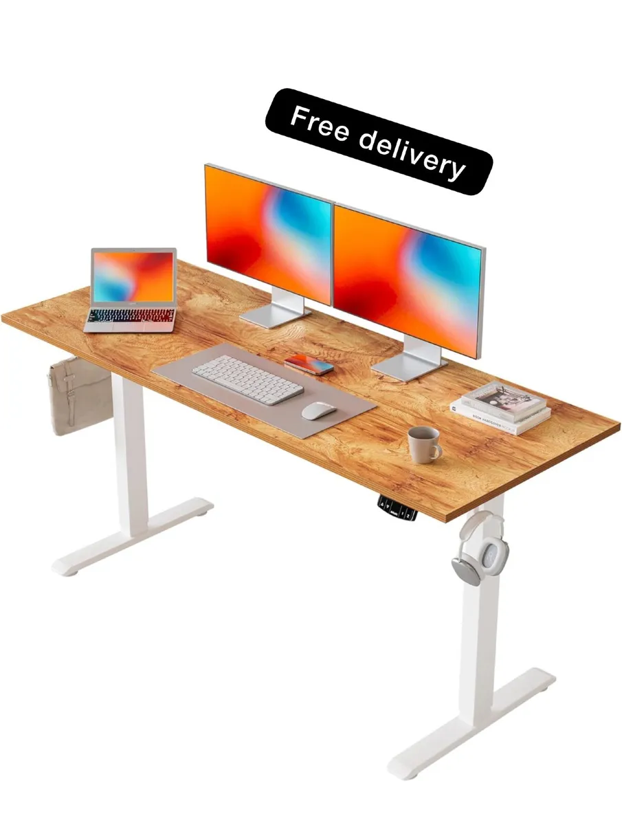 Electric Standing Desk, 140 x 60 cm Height Adjusta - Image 1