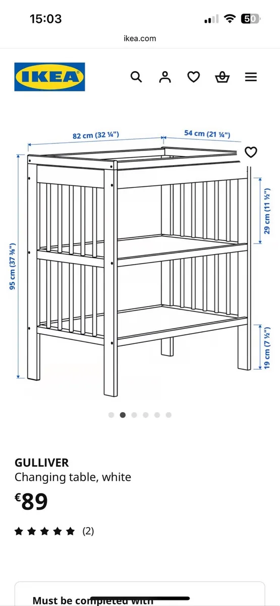 Gulliver IKEA changing table - Image 1