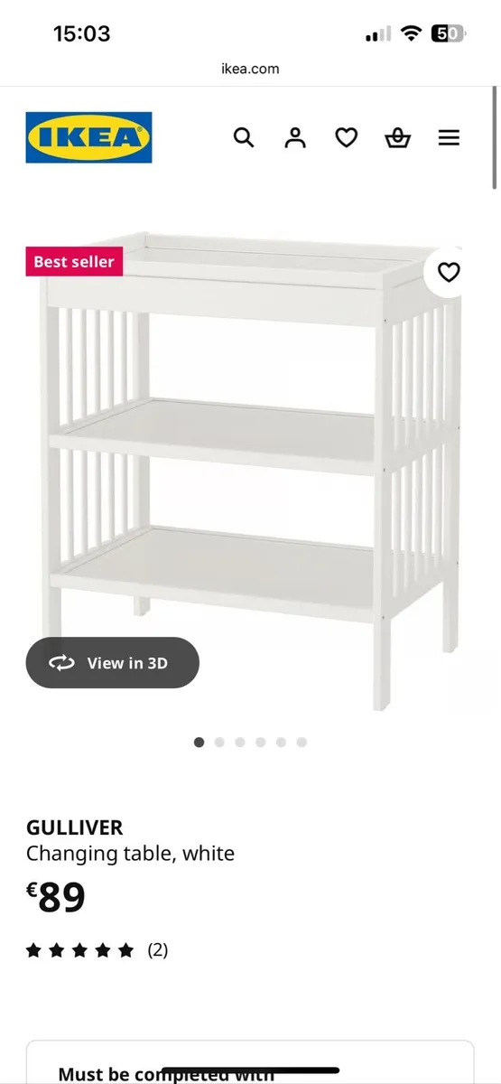 Gulliver IKEA changing table - Image 2