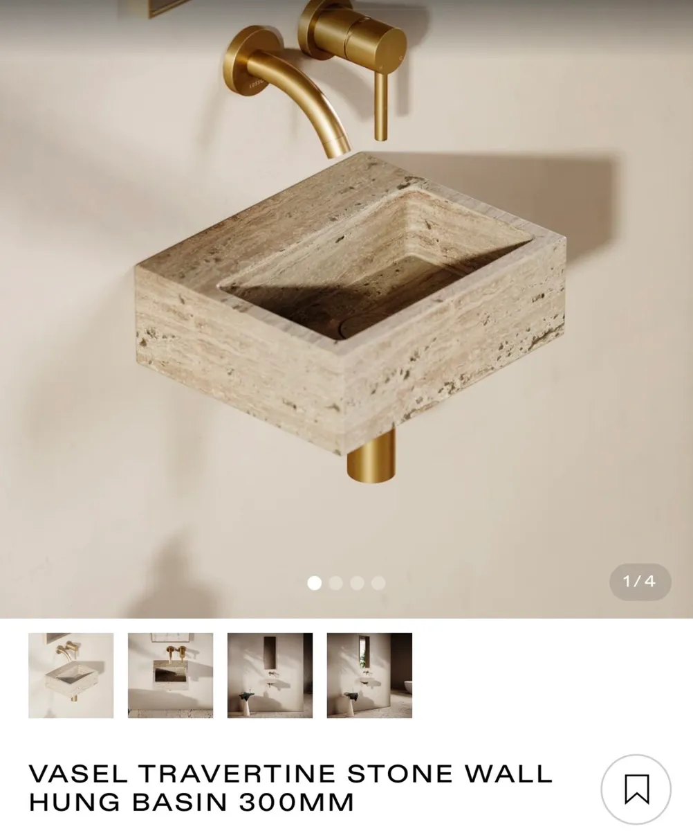 Travertine Stone Wall Hung Basin
