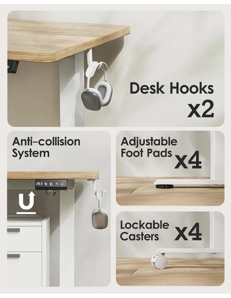 Height Adjustable Electric Standing Desk - 140x60 - Image 2