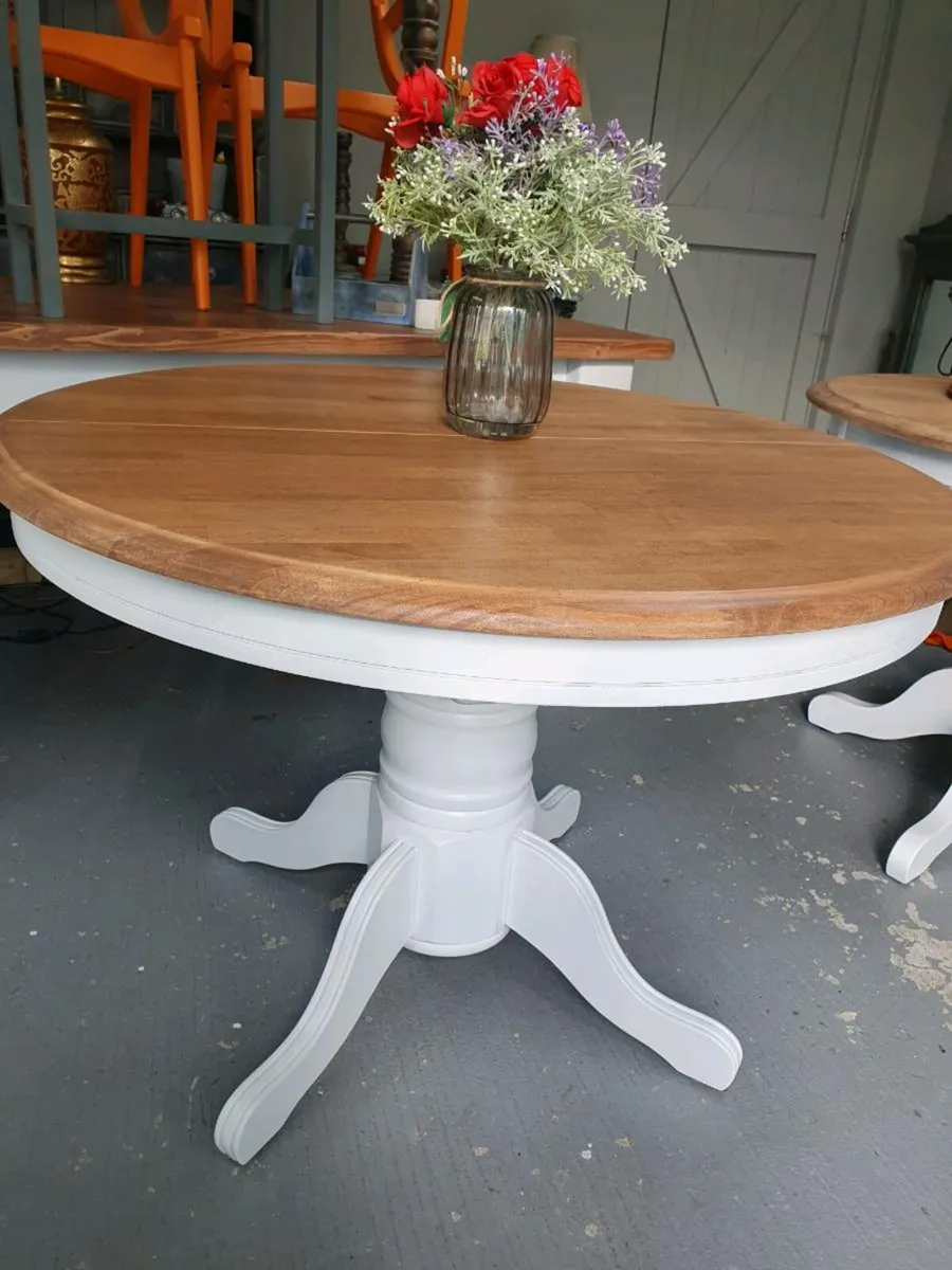 6 seater extendable solid oak - Image 2