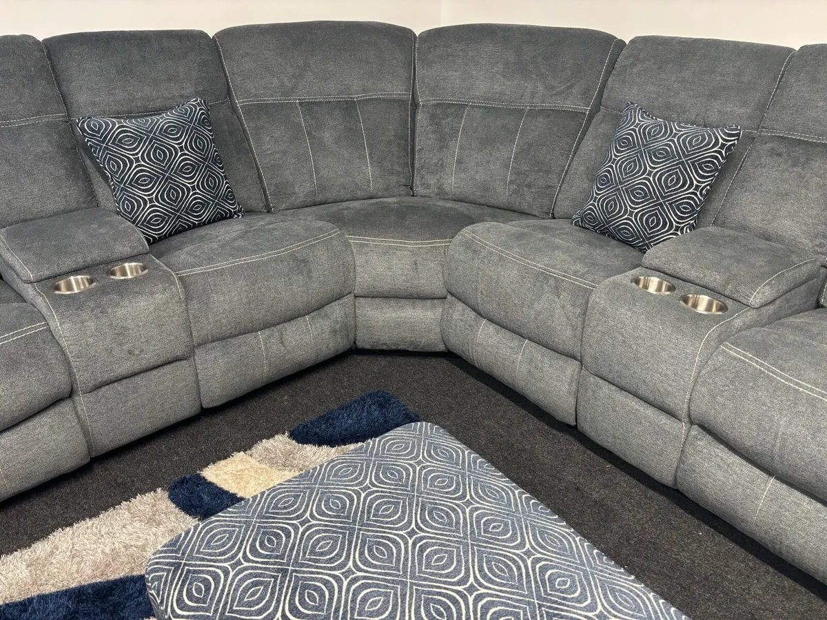 New Grey Paris Recliner Sofa - Image 3