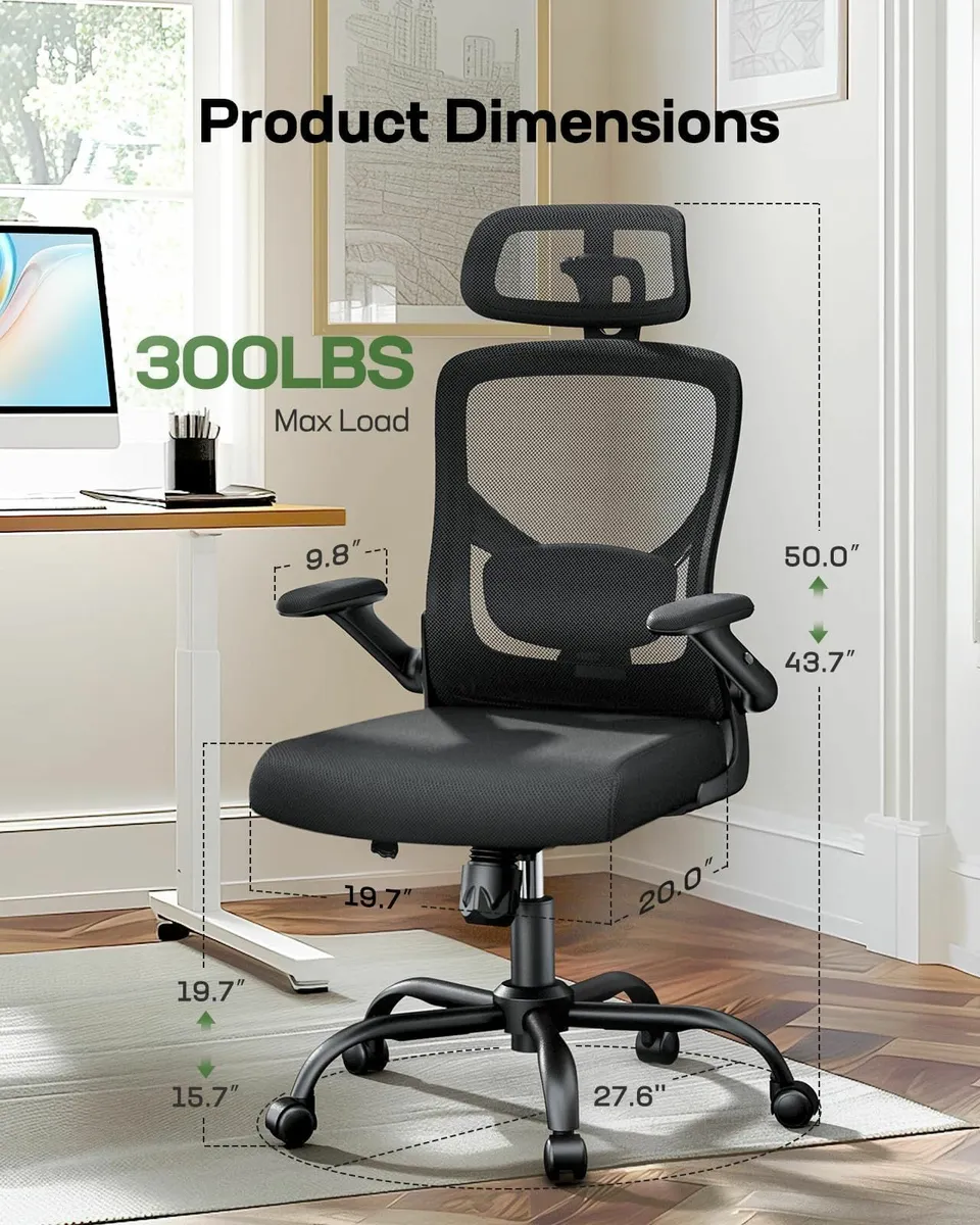 Ergonomic Mesh Office Chair High Back Desk Adjusta - Image 2