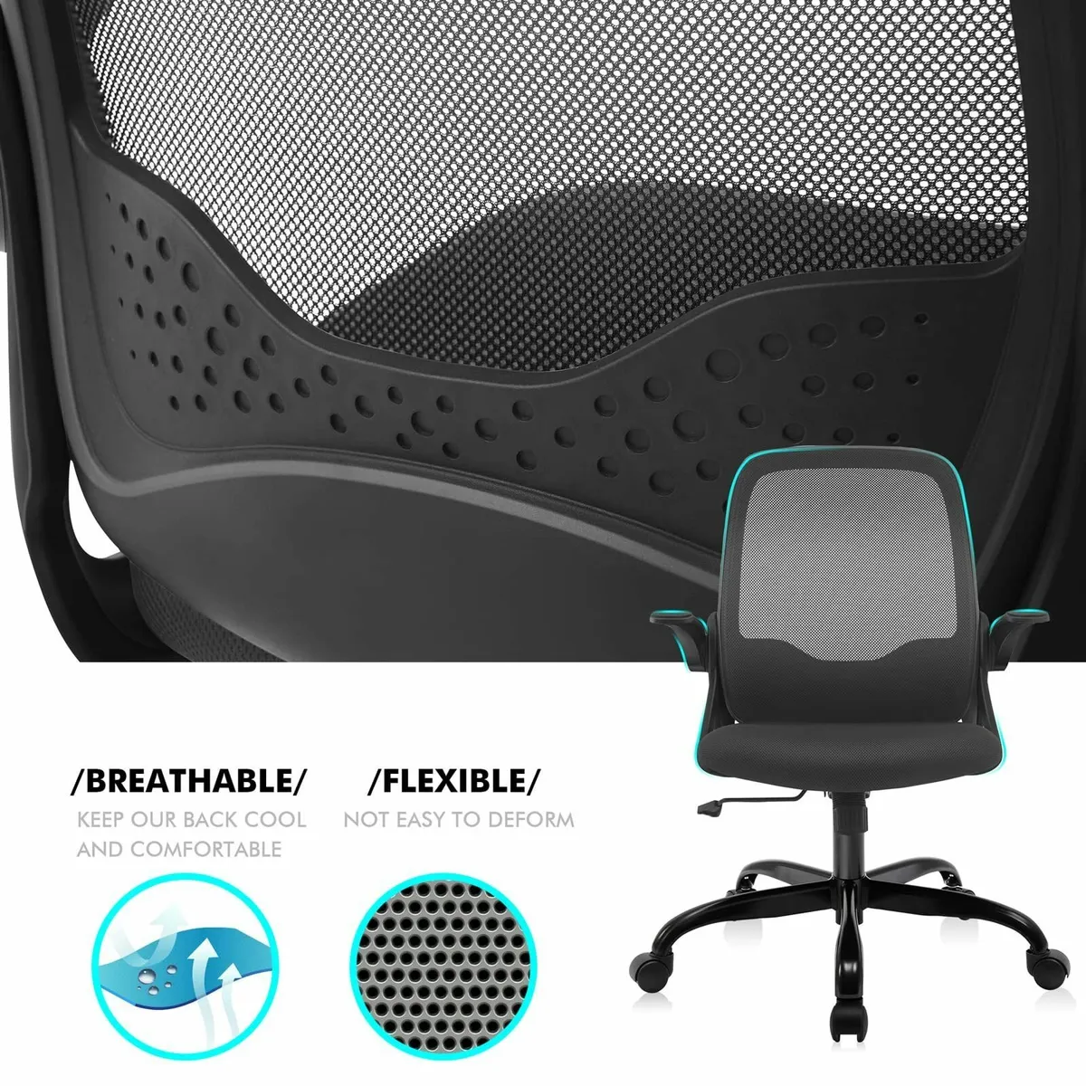 Office Chair Ergonomic Desk Breathable Mesh Comput - Image 4