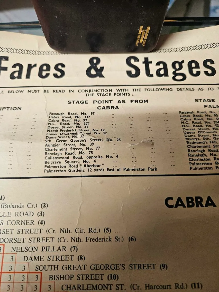 Vintage Dublin Bus Timetable - Image 3