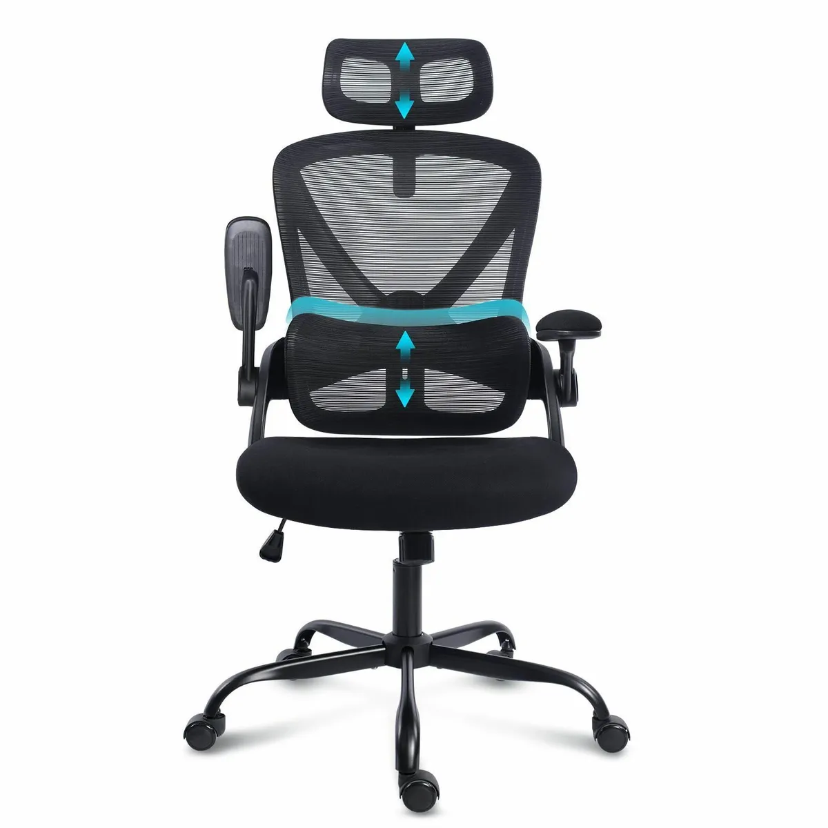 Ergonomic Office Chair Thick-Padded Flip-Up Armres - Image 1