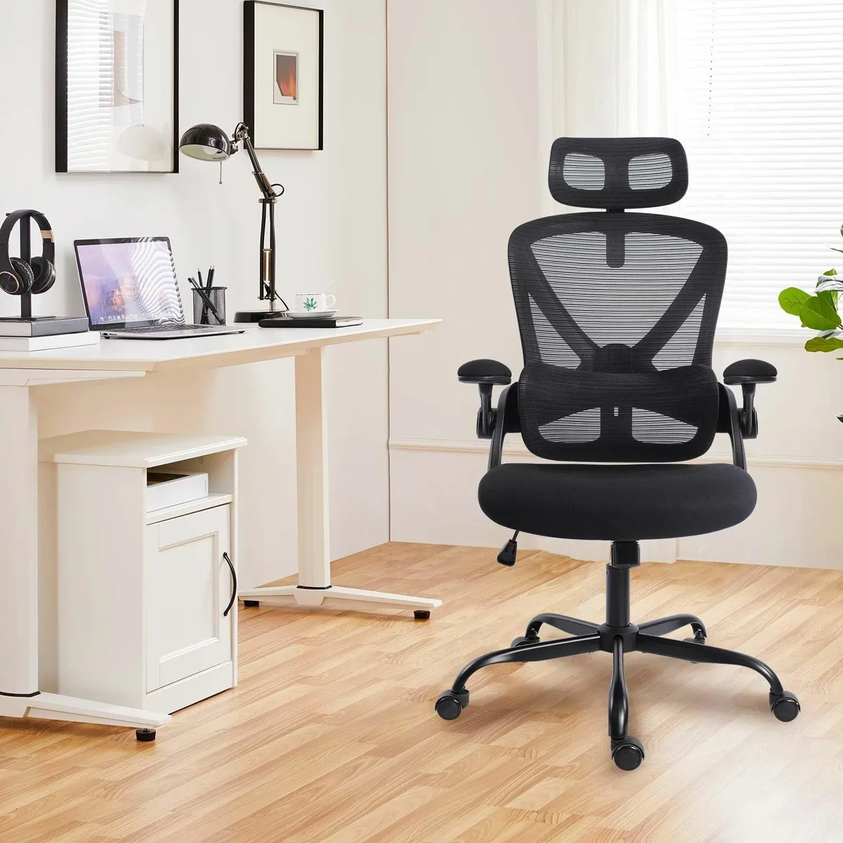 Ergonomic Office Chair Thick-Padded Flip-Up Armres - Image 2